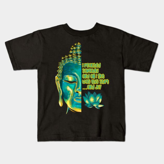 Funny Buddhist Samadhi Meditation Kids T-Shirt by Get Hopped Apparel